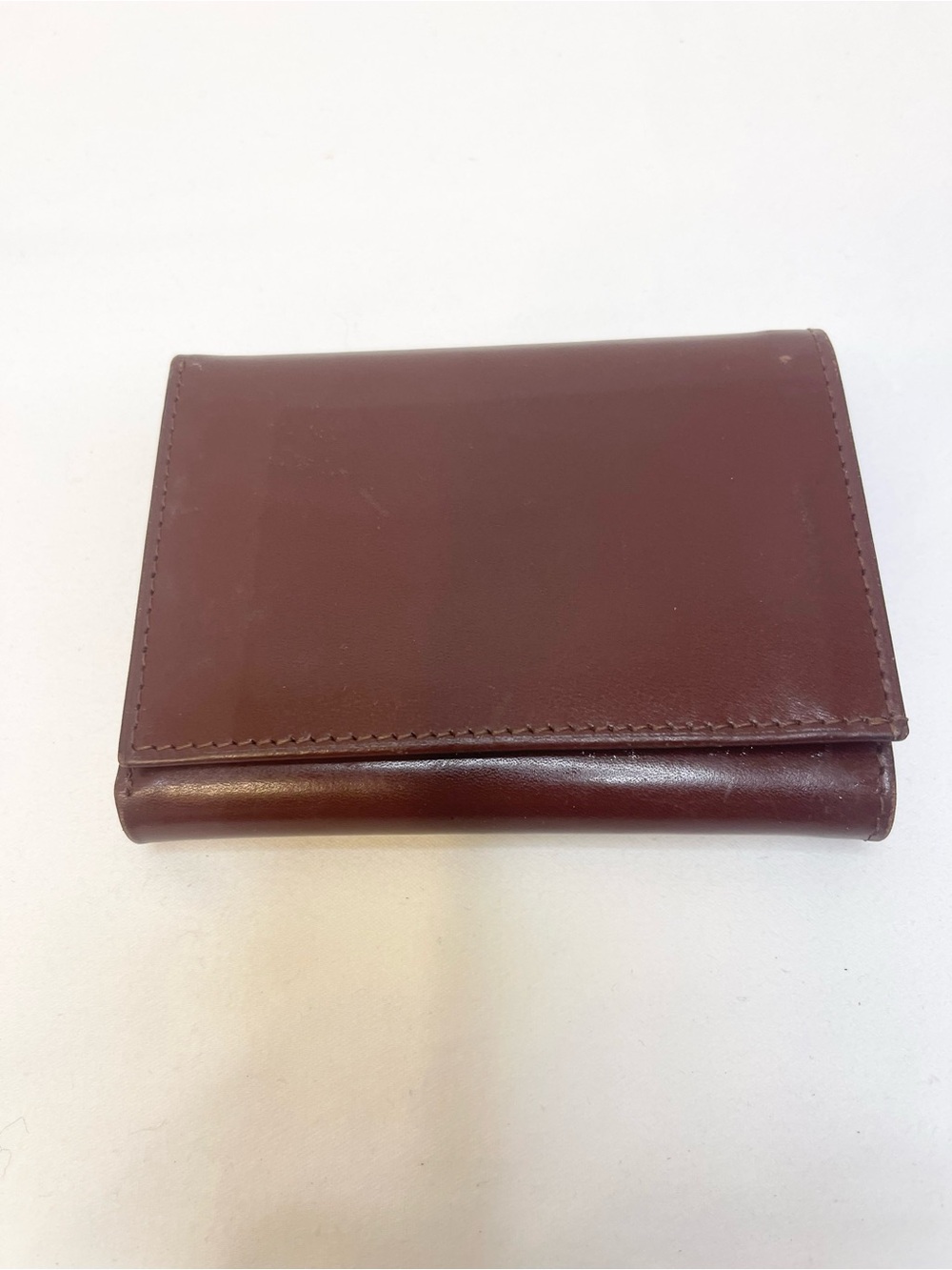 Sleek Leather Trifold Wallet Brown